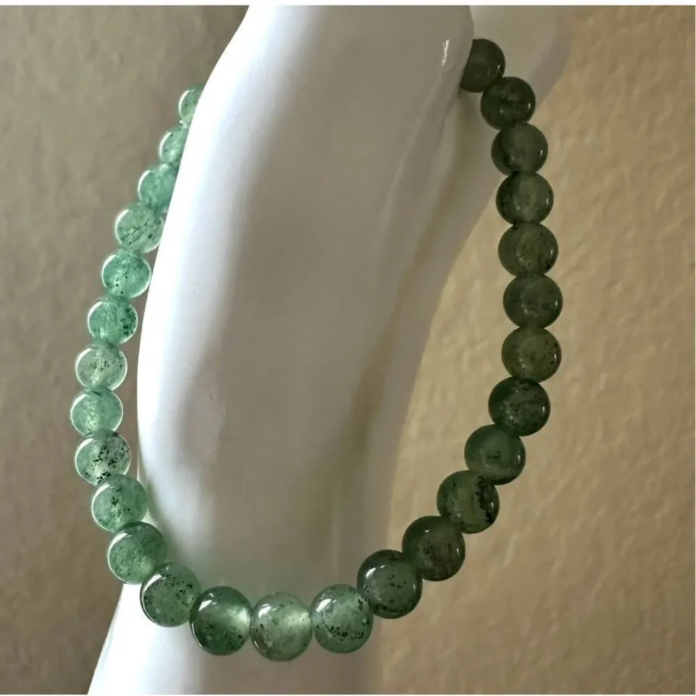 Chlorite Phantom Quartz Bead Bracelet chlorite phantom
